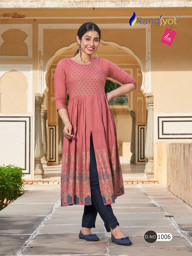 Mihira By Rangjyot 1001-1008 Party Wear Kurtis Catalog